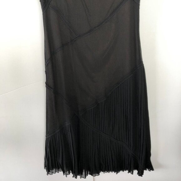 SANDWICH Vintage 90βs Black Silk Reminiscent Art Deco Flapper Sheath Dress EU38 - Picture 6 of 16